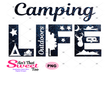 Camping Life - Transparent PNG, SVG - Silhouette, Cricut, Scan N Cut