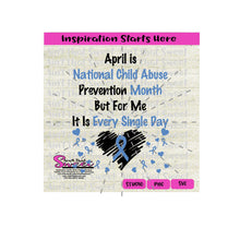 April Is National Child Abuse Prevention Month - Transparent PNG, SVG  - Silhouette, Cricut, Scan N Cut