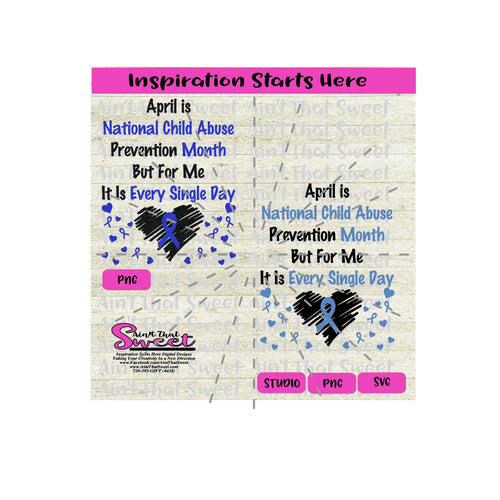 April Is National Child Abuse Prevention Month - Transparent PNG, SVG  - Silhouette, Cricut, Scan N Cut