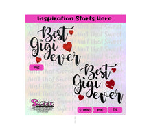 Best Gigi Ever | Hearts - Transparent PNG, SVG  - Silhouette, Cricut, Scan N Cut
