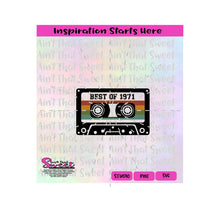 Best of 1971 Cassette Tape (Transparent Background) - Transparent PNG, SVG  - Silhouette, Cricut, Scan N Cut