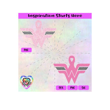 Breast Cancer | Wonder Ribbon | Racing | Pink | White and Black Flag - Transparent PNG SVG  DXF - Silhouette, Cricut, ScanNCut