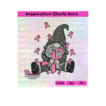Breast Cancer Awareness Gnome - Transparent PNG, SVG  - Silhouette, Cricut, Scan N Cut