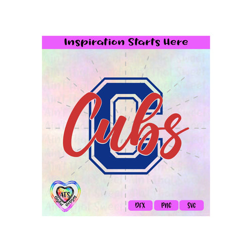 C Cubs - Transparent PNG SVG DXF - Silhouette, Cricut, ScanNCut