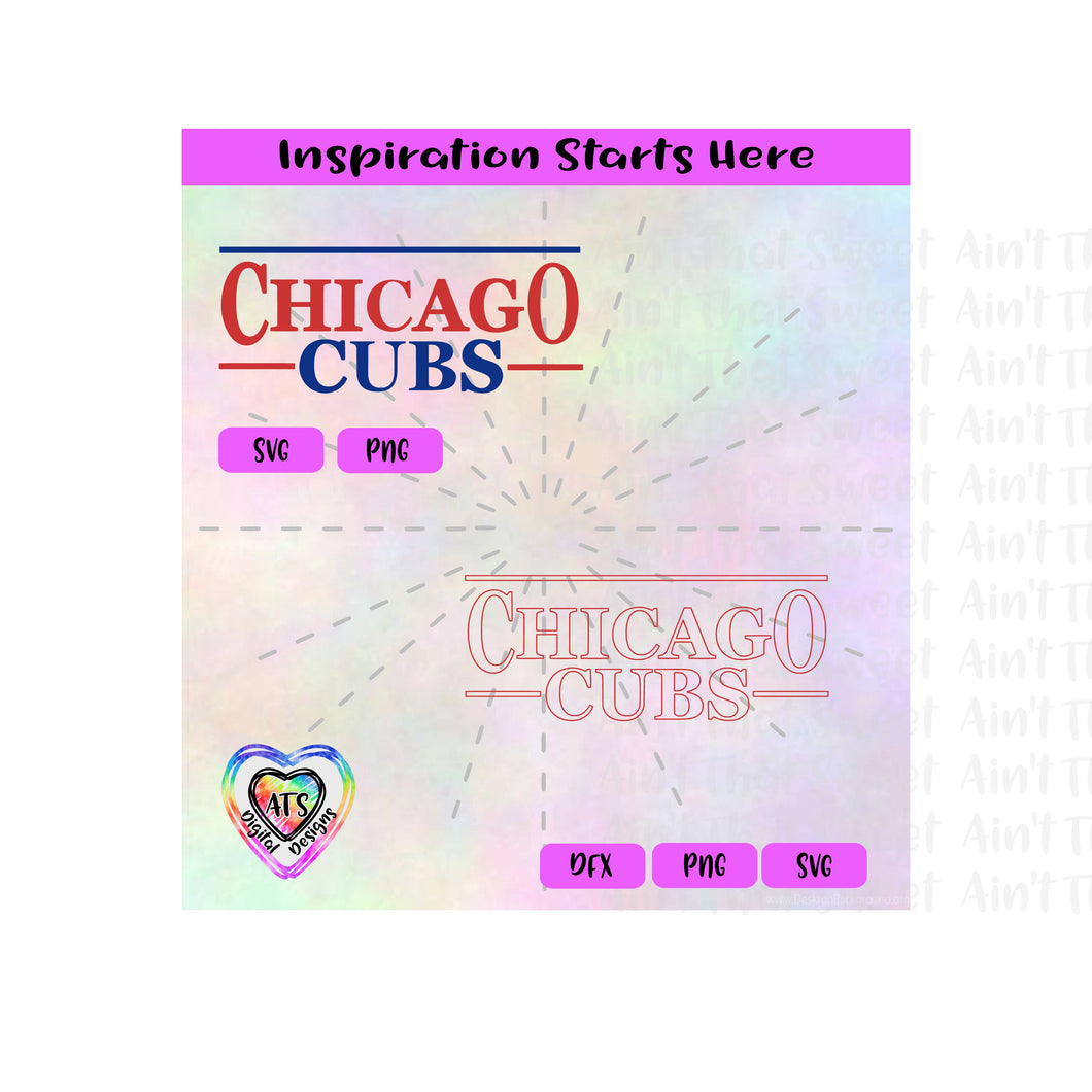 Chicago Cubs - Transparent PNG SVG DXF - Silhouette, Cricut, ScanNCut