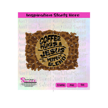 Coffee, Hugs & Jesus Are The Perfect Blend | Leopard Print Background - Transparent PNG, SVG 2  - Silhouette, Cricut, Scan N Cut