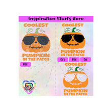 Coolest Pumpkin In The Patch | Sunglasses - Transparent PNG SVG DXF - Silhouette, Cricut, ScanNCut