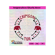 Crimson Tide | Elephant | Monogram Frame - Transparent PNG, SVG  - Silhouette, Cricut, Scan N Cut