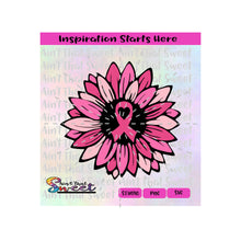 Daisy | Multi Color Pinks | Breast Cancer Awareness | Ribbon - Transparent PNG, SVG  - Silhouette, Cricut, Scan N Cut