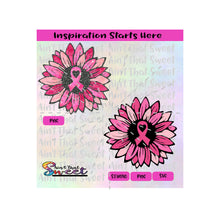Daisy | Multi Color Pinks | Breast Cancer Awareness | Ribbon - Transparent PNG, SVG  - Silhouette, Cricut, Scan N Cut