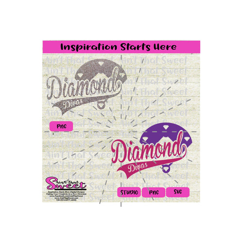 Diamond Divas Softball Diamond - Transparent SVG-PNG  - Silhouette, Cricut, Scan N Cut