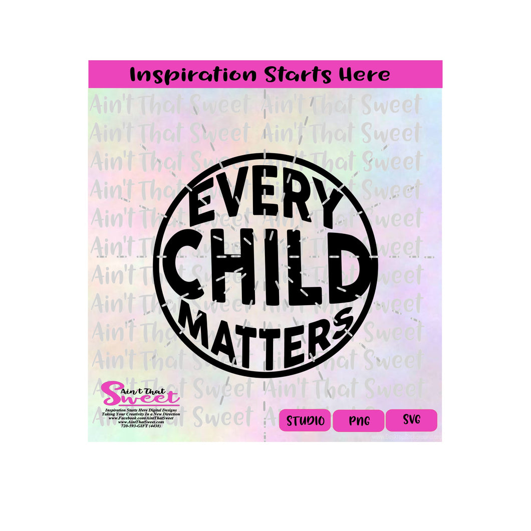 Every Child Matters - Transparent PNG, SVG  - Silhouette, Cricut, Scan N Cut