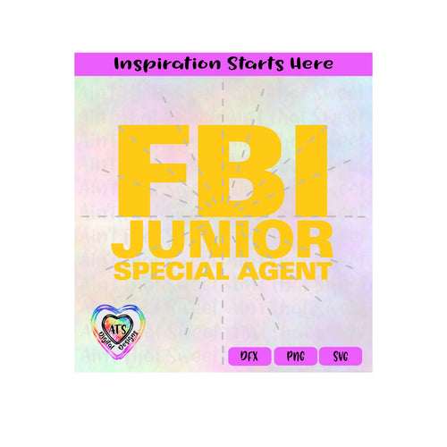 FBI Junior Special Agent - Transparent PNG SVG DXF - Silhouette, Cricut, ScanNCut