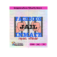 Facebook Jail Inmate | Repeat Offender | Jail Bars | Hands - Transparent PNG, SVG  - Silhouette, Cricut, Scan N Cut