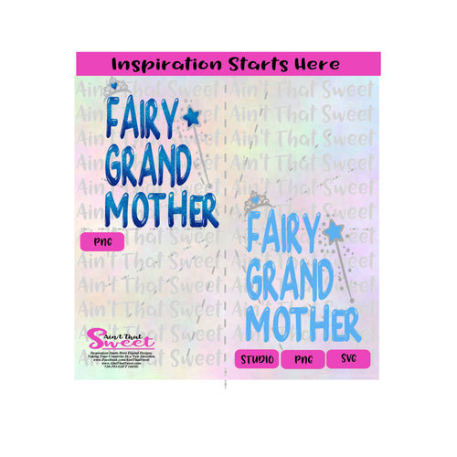 Fairy Grand Mother | Wand | Crown  - Transparent PNG, SVG  - Silhouette, Cricut, Scan N Cut