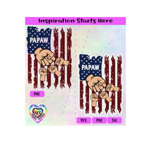 Distressed Flag | Papaw with 3 Fist Bumps - Transparent PNG SVG DXF - Silhouette, Cricut, ScanNCut