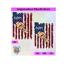 Distressed Flag | Pappy with1 Fist Bump - Transparent PNG SVG DXF - Silhouette, Cricut, ScanNCut