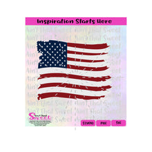 USA Flag Set | Red White Blue | Distressed | Wavy |  Horizontal - Transparent PNG, SVG  - Silhouette, Cricut, Scan N Cut