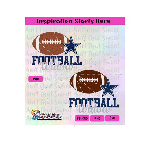 Football Widow | Dallas | Star - Transparent PNG, SVG  - Silhouette, Cricut, Scan N Cut