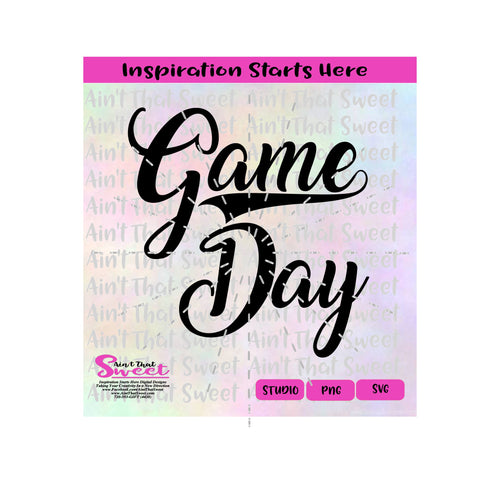 Game Day - Transparent PNG, SVG  - Silhouette, Cricut, Scan N Cut