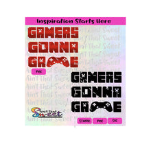 Gamers Gonna Game | Game Console - Transparent PNG, SVG  - Silhouette, Cricut, Scan N Cut