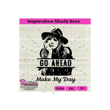 Go Ahead Make My Day | Beth Dutton - Transparent PNG, SVG  - Silhouette, Cricut, Scan N Cut