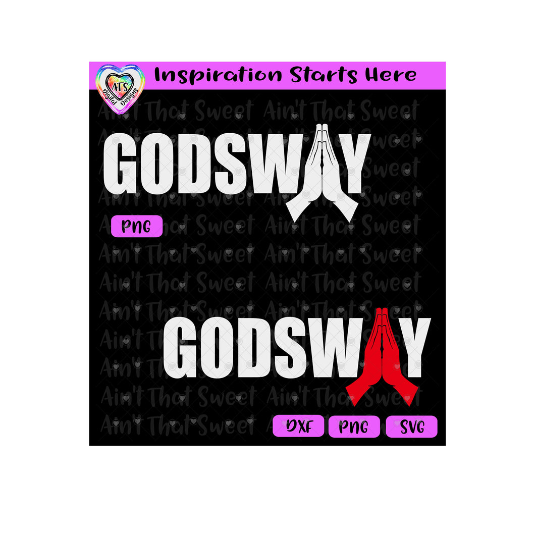 Godsway | Praying Hands - Transparent PNG SVG DXF - Silhouette, Cricut, ScanNCut