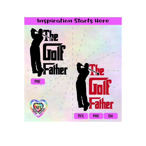 The Golf Father | Male Golfer  Transparent PNG SVG DXF - Silhouette, Cricut, ScanNCut