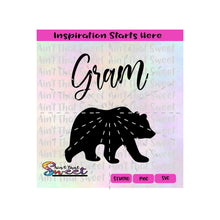 Gram Bear with Plaid  - Silhouette, Cricut, Scan N Cut