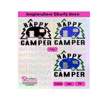 Happy Camper | Trees - Transparent PNG, SVG  - Silhouette, Cricut, Scan N Cut
