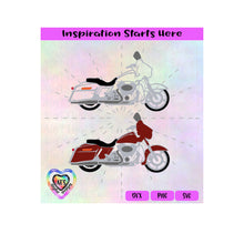 Motorcycle Street Glide - Transparent PNG SVG DXF - Silhouette, Cricut, ScanNCut