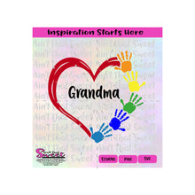 Heart | Hands | Grandma | 5 Hands - Transparent PNG, SVG  - Silhouette, Cricut, Scan N Cut