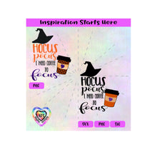 Hocus Pocus I Need Coffee To Focus - Transparent PNG, SVG, DXF  - Silhouette, Cricut, Scan N Cut