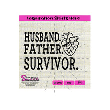 Husband Father Survivor - Heart (Human Heart) - Transparent PNG, SVG  - Silhouette, Cricut, Scan N Cut