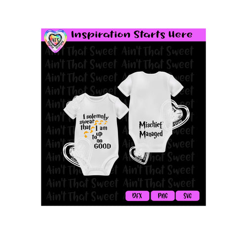 I Solemnly Swear I Am Up to No Good | Mischief Managed | Baby Feet - Transparent PNG, SVG, DXF  - Silhouette, Cricut, Scan N Cut