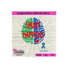 Intracranial Awareness Brain | Shunt Happens | Ribbons - Transparent PNG, SVG  - Silhouette, Cricut, Scan N Cut