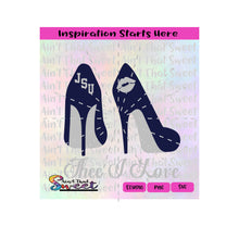 JSU | High Heel Shoes | Lips - Transparent PNG, SVG  - Silhouette, Cricut, Scan N Cut