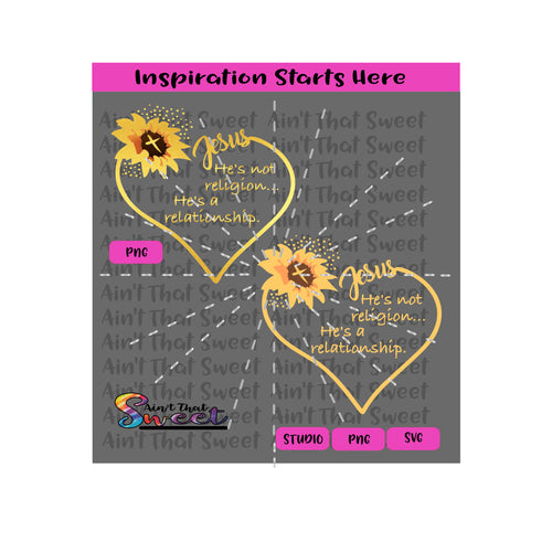 Jesus He's Not Religion He's A  Relationship.- Transparent PNG, SVG  - Silhouette, Cricut, Scan N Cut