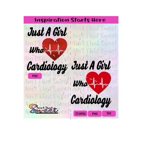 Just A Girl Who Loves (Heart with Heartbeat) | Cardiology - Transparent PNG, SVG  - Silhouette, Cricut, Scan N Cut
