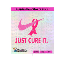 Just Cure It | Swish | Ribbon | Cancer Awareness - Transparent PNG, SVG  - Silhouette, Cricut, Scan N Cut