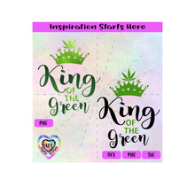 King Of The Green | Crown | Marijuana Leaf  - Transparent PNG, SVG, DXF  - Silhouette, Cricut, Scan N Cut