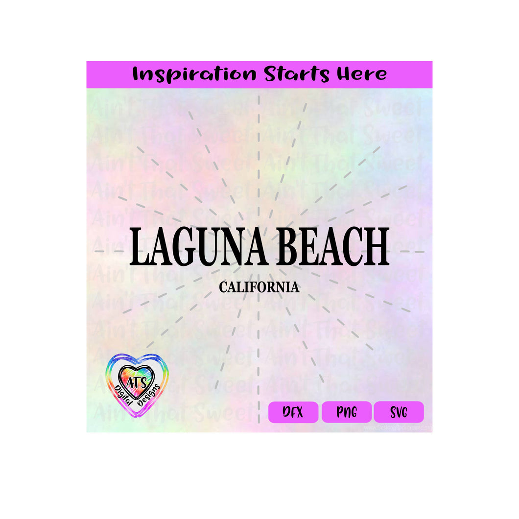 Laguna Beach, California - Transparent PNG SVG DXF - Silhouette, Cricut, ScanNCut