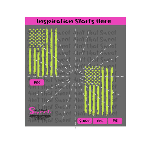 Lime Green Distressed Flag for Mental Health Awareness - Transparent PNG, SVG  - Silhouette, Cricut, Scan N Cut