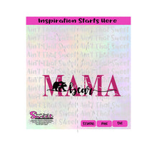 Mama Bear | Pink Mama -Transparent PNG, SVG  - Silhouette, Cricut, Scan N Cut