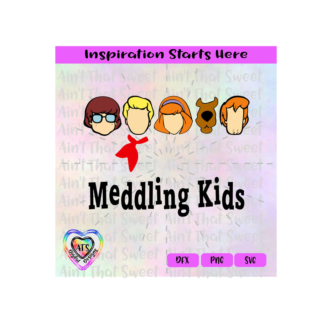 Meddling Kids - Transparent PNG SVG DXF - Silhouette, Cricut, ScanNCut