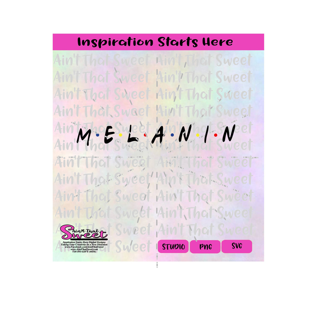 Melanin with Dots - Transparent PNG, SVG  - Silhouette, Cricut, Scan N Cut