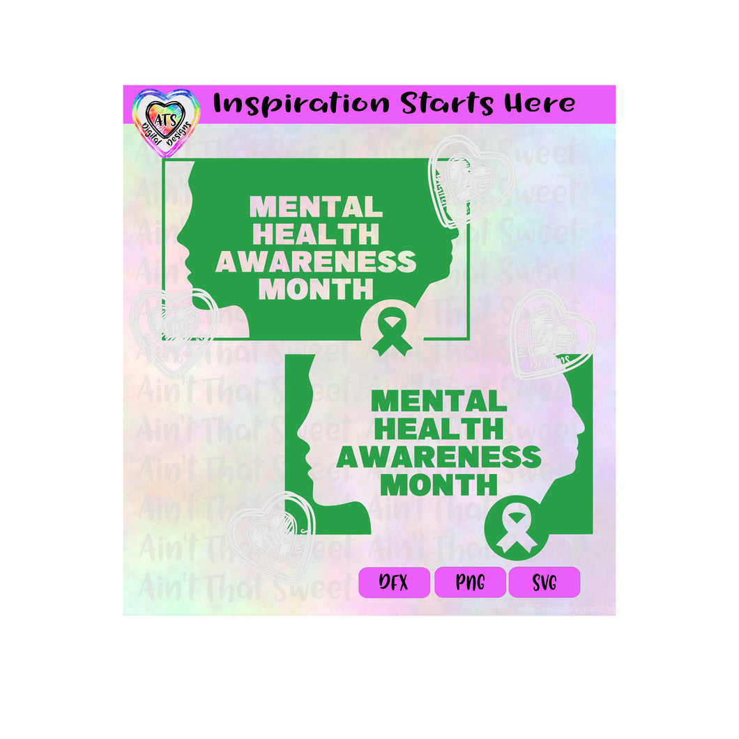 Mental Health Awareness Month | May - Transparent PNG, SVG, DXF - Silhouette, Cricut, Scan N Cut