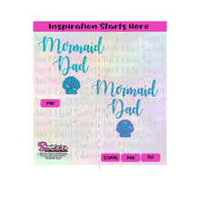 Mermaid Mama and Dad Set | Shell - Transparent PNG, SVG  - Silhouette, Cricut, Scan N Cut