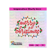 Merry Christmas | Bordered | Dots | Dashes - Transparent PNG, SVG  - Silhouette, Cricut, Scan N Cut