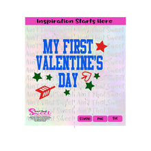 My First Valentine's Day with Stars and Arrow - Transparent PNG, SVG  - Silhouette, Cricut, Scan N Cut